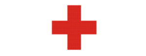 красный крест на белом фоне